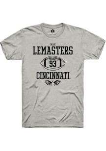Max Lemasters  Cincinnati Bearcats Ash Rally NIL Sport Icon Short Sleeve T Shirt