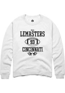 Max Lemasters  Rally Cincinnati Bearcats Mens White NIL Sport Icon Long Sleeve Crew Sweatshirt