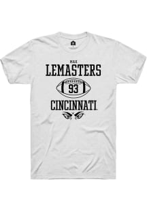 Max Lemasters  Cincinnati Bearcats White Rally NIL Sport Icon Short Sleeve T Shirt