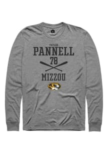 Taylor Pannell  Missouri Tigers Grey Rally NIL Sport Icon Long Sleeve T Shirt