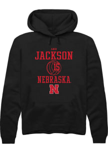 Andi Jackson  Rally Nebraska Cornhuskers Mens Black NIL Sport Icon Long Sleeve Hoodie