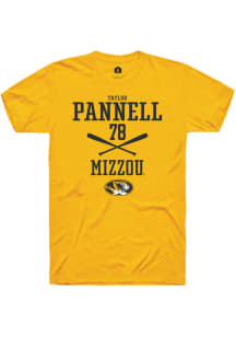 Taylor Pannell  Missouri Tigers Gold Rally NIL Sport Icon Short Sleeve T Shirt