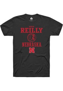 Bergen Reilly  Nebraska Cornhuskers Black Rally NIL Sport Icon Short Sleeve T Shirt