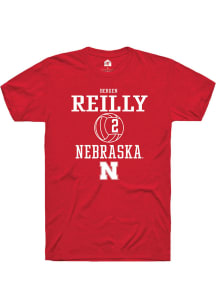 Bergen Reilly  Nebraska Cornhuskers Red Rally NIL Sport Icon Short Sleeve T Shirt