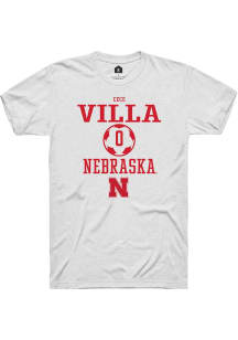 Cece Villa White Nebraska Cornhuskers NIL Sport Icon Short Sleeve T Shirt