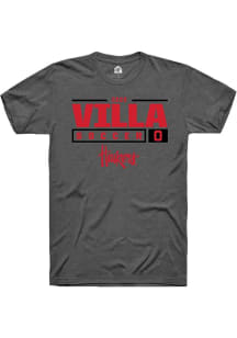 Cece Villa Dark Grey Nebraska Cornhuskers NIL Stacked Box Short Sleeve T Shirt