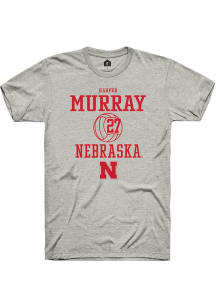 Harper Murray Ash Nebraska Cornhuskers NIL Sport Icon Short Sleeve T Shirt