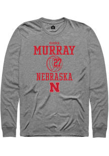 Harper Murray Rally Mens Graphite Nebraska Cornhuskers NIL Sport Icon Tee