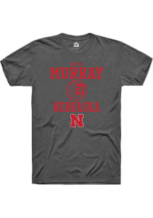 Harper Murray Dark Grey Nebraska Cornhuskers NIL Sport Icon Short Sleeve T Shirt