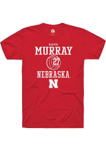 Harper Murray Red Nebraska Cornhuskers NIL Sport Icon Short Sleeve T Shirt