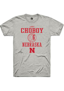 Laney Choboy  Nebraska Cornhuskers Ash Rally NIL Sport Icon Short Sleeve T Shirt