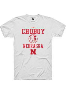 Laney Choboy White Nebraska Cornhuskers NIL Sport Icon Short Sleeve T Shirt