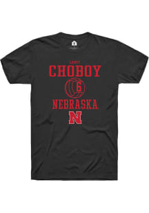 Laney Choboy  Nebraska Cornhuskers Black Rally NIL Sport Icon Short Sleeve T Shirt