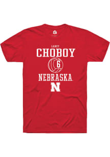 Laney Choboy  Nebraska Cornhuskers Red Rally NIL Sport Icon Short Sleeve T Shirt