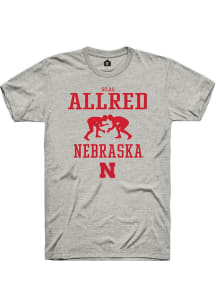 Silas Allred Ash Nebraska Cornhuskers NIL Sport Icon Short Sleeve T Shirt