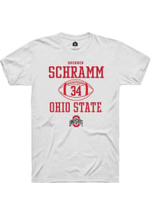 Brennen Schramm White Ohio State Buckeyes NIL Sport Icon Short Sleeve T Shirt