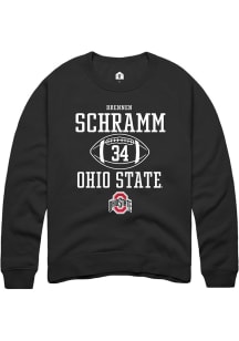 Brennen Schramm Rally Mens Black Ohio State Buckeyes NIL Sport Icon Crew Sweatshirt