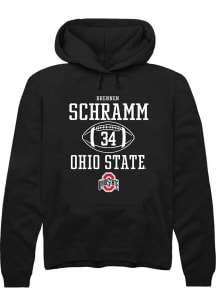 Brennen Schramm Rally Mens Black Ohio State Buckeyes NIL Sport Icon Hooded Sweatshirt