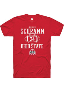 Brennen Schramm Red Ohio State Buckeyes NIL Sport Icon Short Sleeve T Shirt