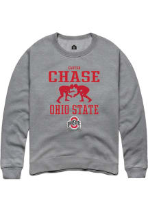 Carter Chase Rally Mens Graphite Ohio State Buckeyes NIL Sport Icon Crew Sweatshirt