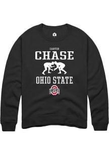 Carter Chase Rally Mens Black Ohio State Buckeyes NIL Sport Icon Crew Sweatshirt