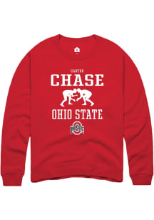 Carter Chase Rally Mens Red Ohio State Buckeyes NIL Sport Icon Crew Sweatshirt