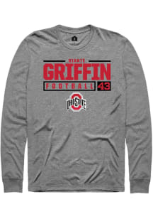Dianté Griffin Rally Mens Graphite Ohio State Buckeyes NIL Stacked Box Tee