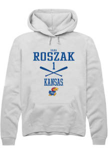 Sara Roszak  Rally Kansas Jayhawks Mens White NIL Sport Icon Long Sleeve Hoodie