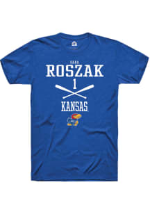 Sara Roszak  Kansas Jayhawks Blue Rally NIL Sport Icon Short Sleeve T Shirt