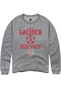 Mirann Gacioch  Rally Ohio State Buckeyes Mens Graphite NIL Sport Icon Long Sleeve Crew Sweatshirt