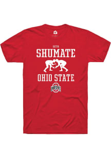 Seth Shumate Red Ohio State Buckeyes NIL Sport Icon Short Sleeve T Shirt