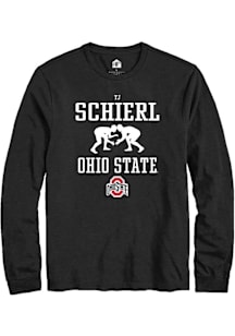 TJ Schierl  Ohio State Buckeyes Black Rally NIL Sport Icon Long Sleeve T Shirt