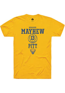 Benjamin Mayhew Gold Pitt Panthers NIL Sport Icon Short Sleeve T Shirt