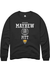 Benjamin Mayhew Rally Mens Black Pitt Panthers NIL Sport Icon Crew Sweatshirt