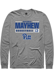 Benjamin Mayhew Rally Mens Graphite Pitt Panthers NIL Stacked Box Tee