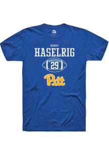 Benny Haselrig Blue Pitt Panthers NIL Sport Icon Short Sleeve T Shirt