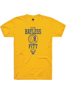 Blaire Bayless Gold Pitt Panthers NIL Sport Icon Short Sleeve T Shirt