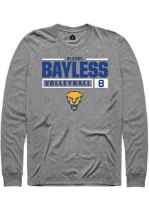 Blaire Bayless Rally Mens Graphite Pitt Panthers NIL Stacked Box Tee