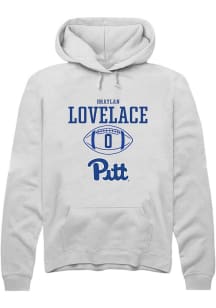 Braylan Lovelace Rally Mens White Pitt Panthers NIL Sport Icon Hooded Sweatshirt