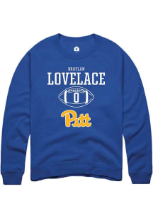 Braylan Lovelace Rally Mens Blue Pitt Panthers NIL Sport Icon Crew Sweatshirt