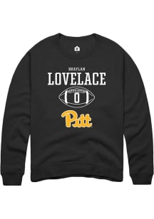 Braylan Lovelace Rally Mens Black Pitt Panthers NIL Sport Icon Crew Sweatshirt