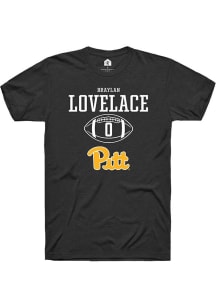 Braylan Lovelace Black Pitt Panthers NIL Sport Icon Short Sleeve T Shirt