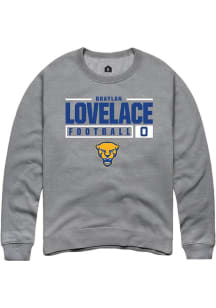 Braylan Lovelace Rally Mens Graphite Pitt Panthers NIL Stacked Box Crew Sweatshirt