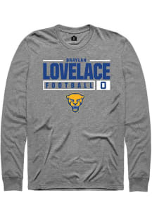 Braylan Lovelace Rally Mens Graphite Pitt Panthers NIL Stacked Box Tee