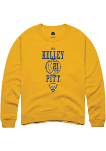 Bre Kelley Rally Mens Gold Pitt Panthers NIL Sport Icon Crew Sweatshirt