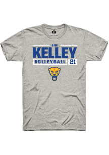 Bre Kelley Ash Pitt Panthers NIL Stacked Box Short Sleeve T Shirt