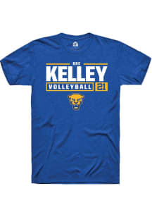 Bre Kelley Blue Pitt Panthers NIL Stacked Box Short Sleeve T Shirt