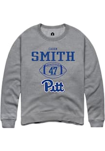 Caden Smith  Rally Pitt Panthers Mens Graphite NIL Sport Icon Long Sleeve Crew Sweatshirt