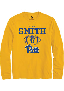 Caden Smith Rally Mens Gold Pitt Panthers NIL Sport Icon Tee