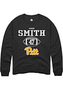 Caden Smith  Rally Pitt Panthers Mens Black NIL Sport Icon Long Sleeve Crew Sweatshirt